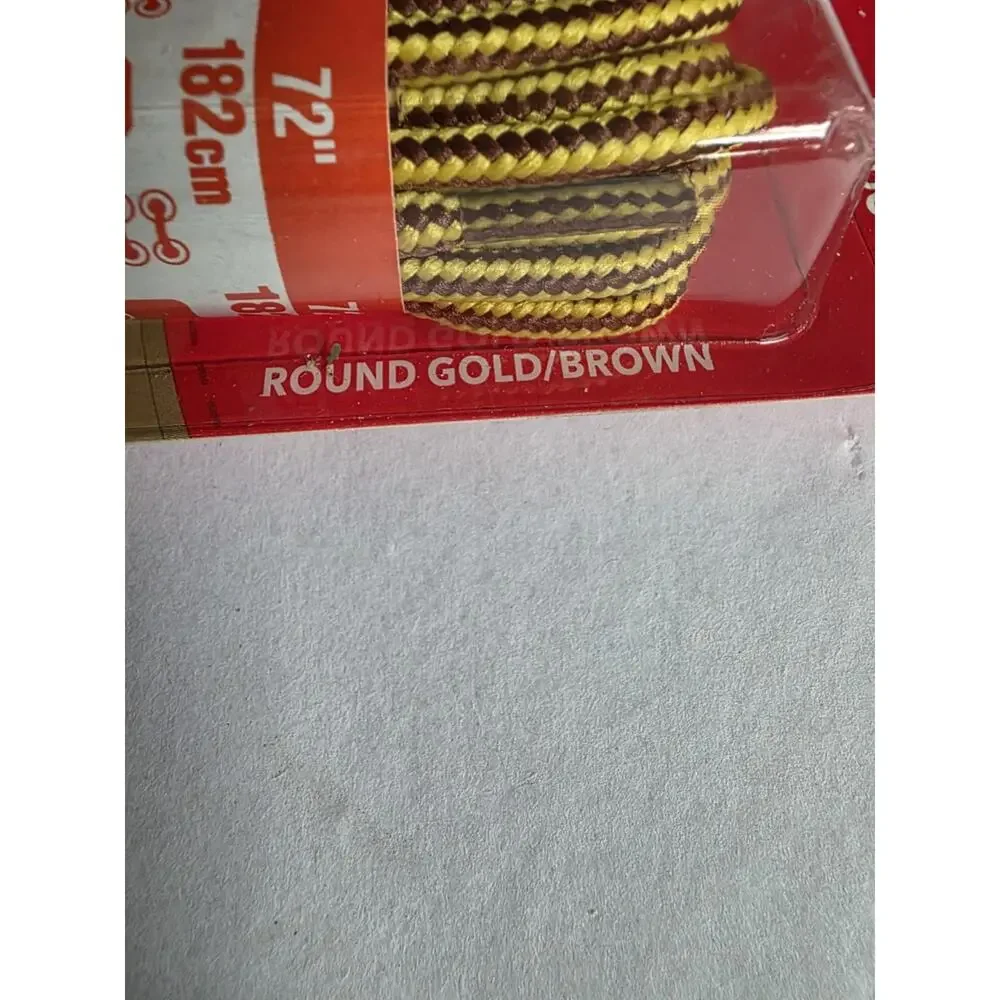 3 Packs Kiwi Outdoor Shoe Laces Round Gold/Brown 72